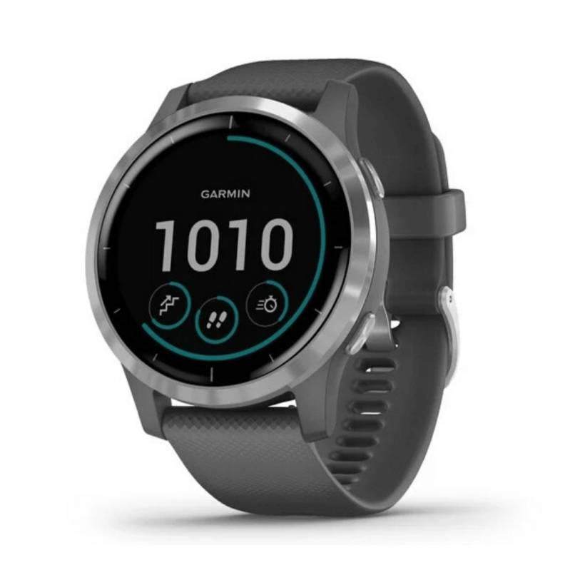 Garmin Vivoactive 4 Gris avec boucle argentée