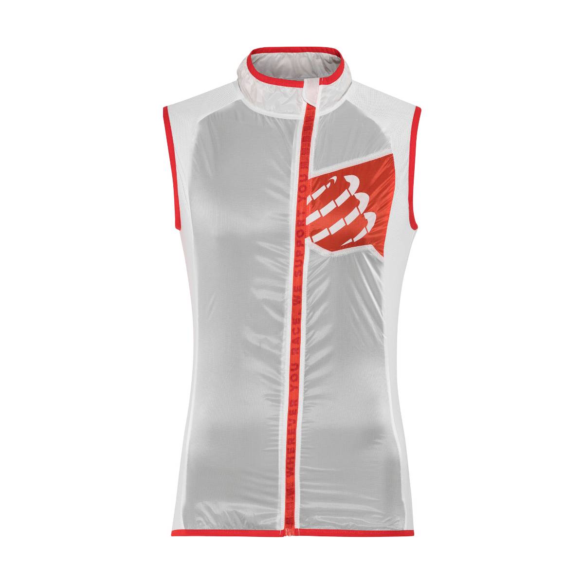 Chaleco Trail Compressport Hurrican Blanco, Talla XL