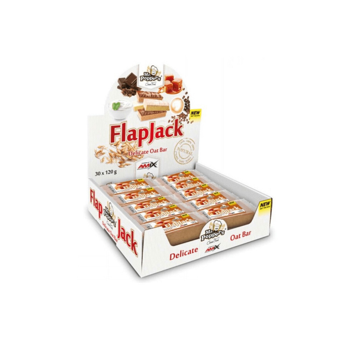 Mi Mix günstig Kaufen-AMIX FlapJack Oat Bar Doppelschokolade. AMIX FlapJack Oat Bar Doppelschokolade <![CDATA[AMIX FlapJack Oat Bar Doppelschokolade AMIX ™ präsentiert Mr. Popper's® FlapJack , einen delikaten Riegel aus Haferflocken bester Qualität in köstlichen Geschmac