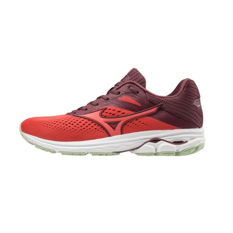 Chaussures Running Mizuno Wave Rider 23 Rose Corail SS20 Femme