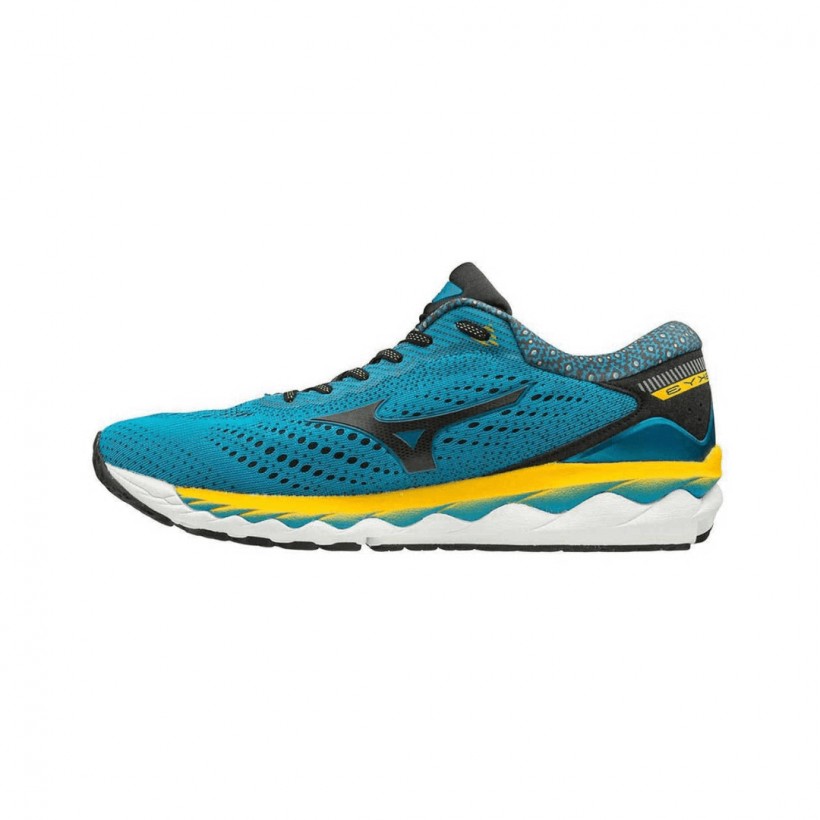 Mizuno Wave Sky 3 Hellblau Gelb AW19 Herrenschuhe