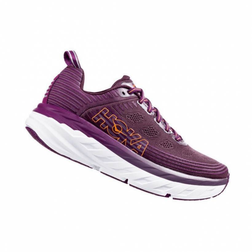 Sapatos femininos Hoka One One Bondi 6 roxo AW19