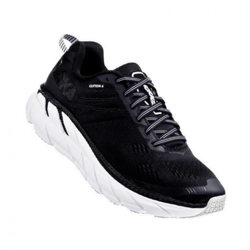 Hoka One One Clifton 6 Schuhe Schwarz Weiß AW19 Frau