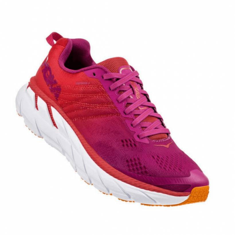 Hoka One One Clifton 6 Rose Orange AW19 Femme Chaussures