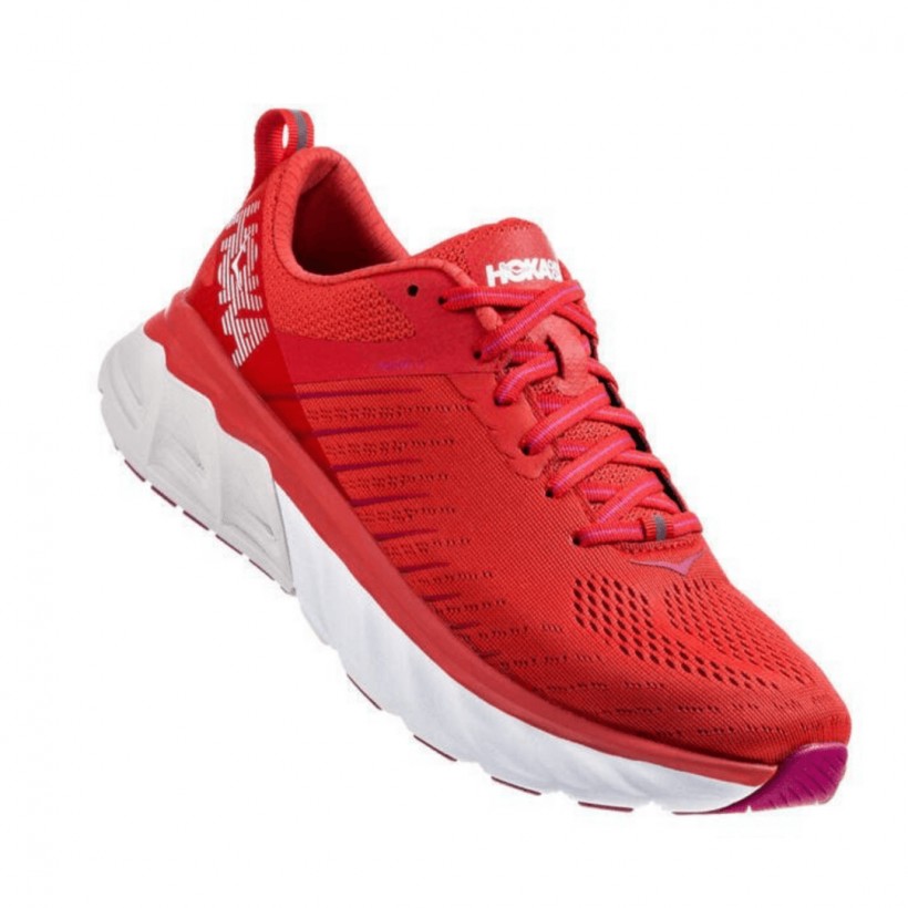 Sapatos femininos Hoka One One Arahi 3 vermelho branco AW19