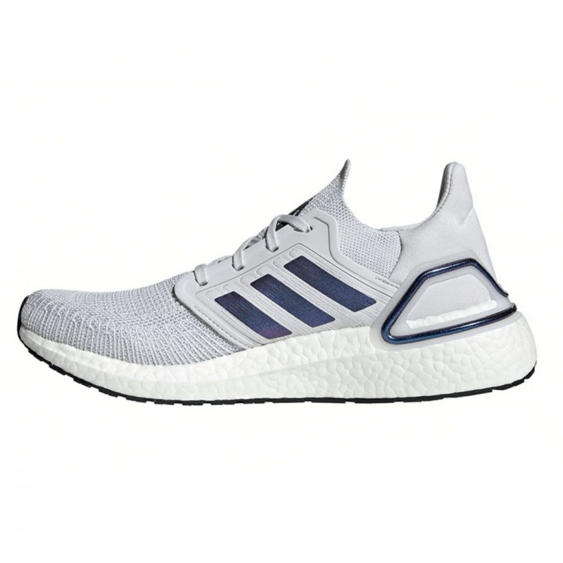 Adidas Ultra Boost 20 Chaussures De Course Gris Bleu Violet Femme