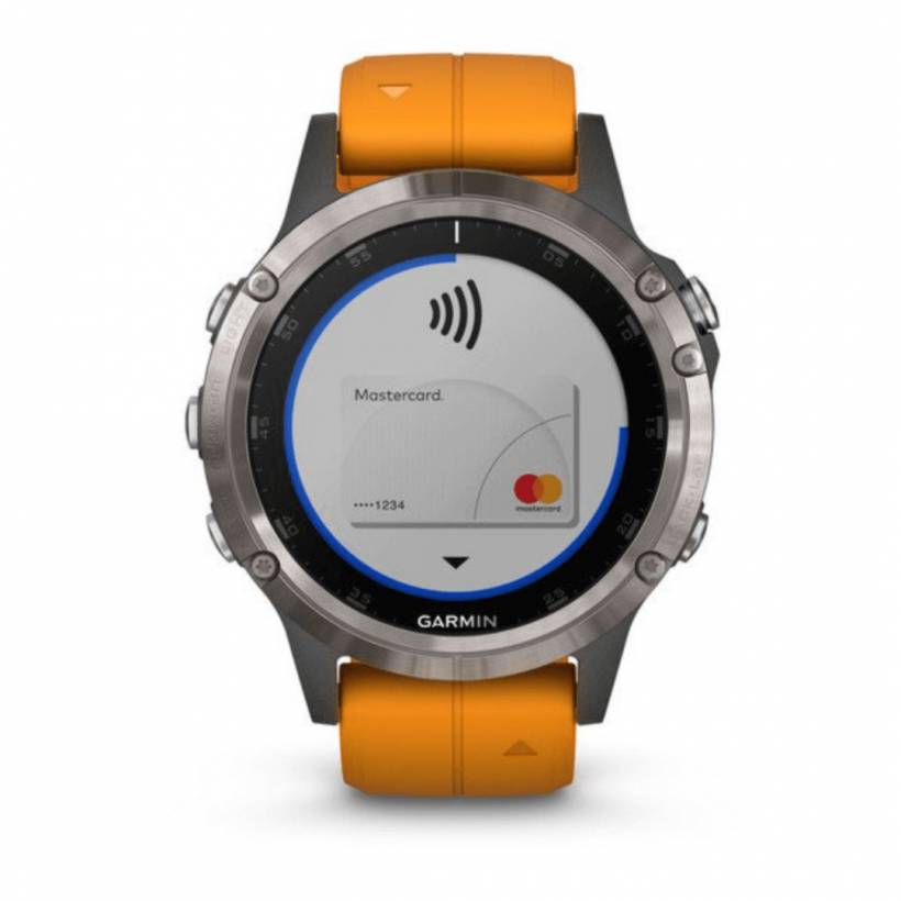 Garmin Fenix 5X Plus Sapphire Titanium Orange
