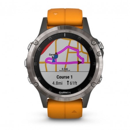 Garmin Fenix 5X Plus Sapphire Titanium Orange