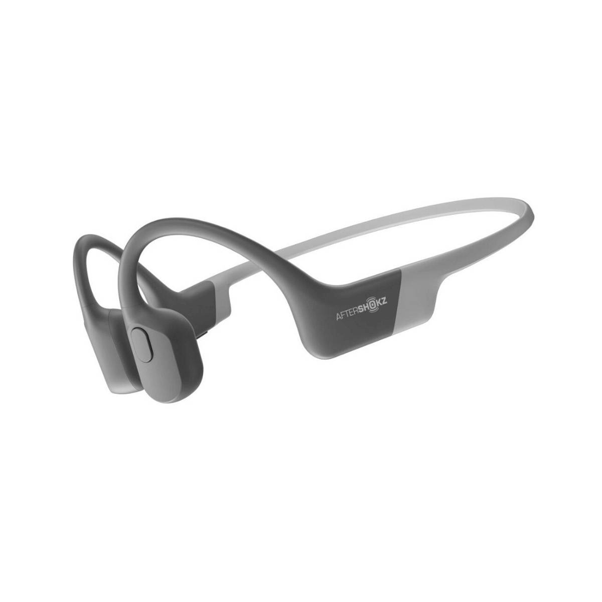 Auf der  günstig Kaufen-AfterShokz Aeropex Wireless Headphones Grau. AfterShokz Aeropex Wireless Headphones Grau <![CDATA[AfterShokz Aeropex Wireless Headphones Grau Drahtlose Knochenleitungskopfhörer zum Tragen beim Laufen oder Radfahren. Die Knochenleitungstechnologie übertr