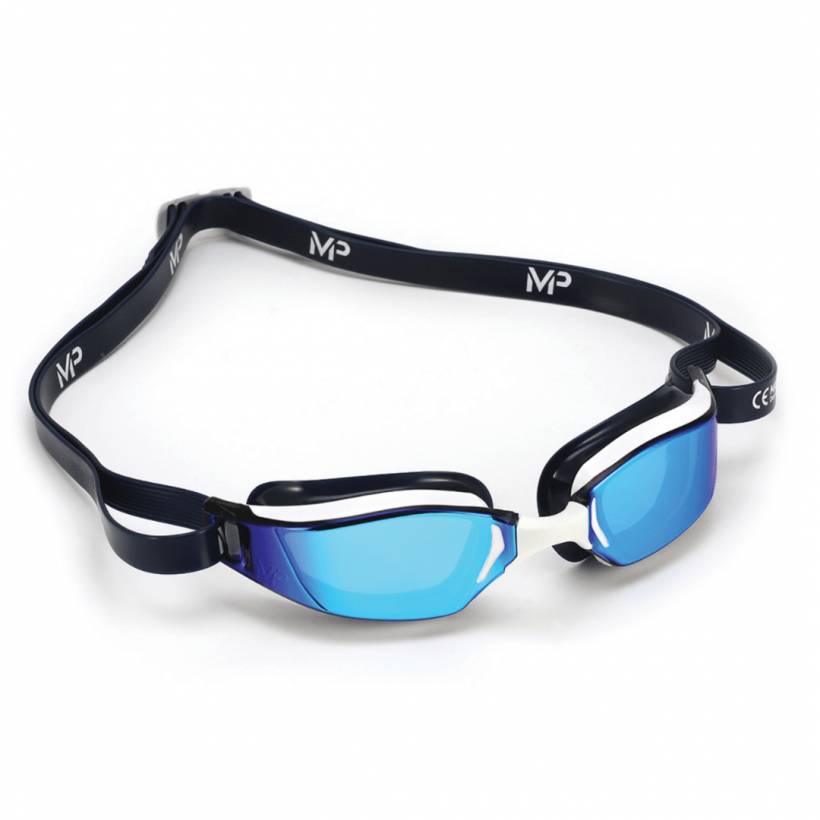 Michael Phelps Xceed Ciemnoniebieskie okulary pływackie lustrzane soczewki