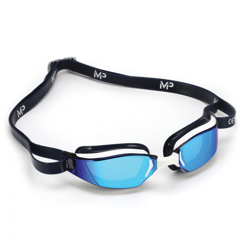Lunettes de natation Michael Phelps Xceed bleu foncé verres miroir