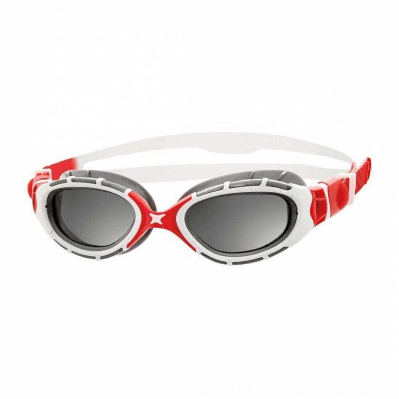 Okulary pływackie Zoggs Predator Flex 2.0, polaryzacyjne, biało-czerwone