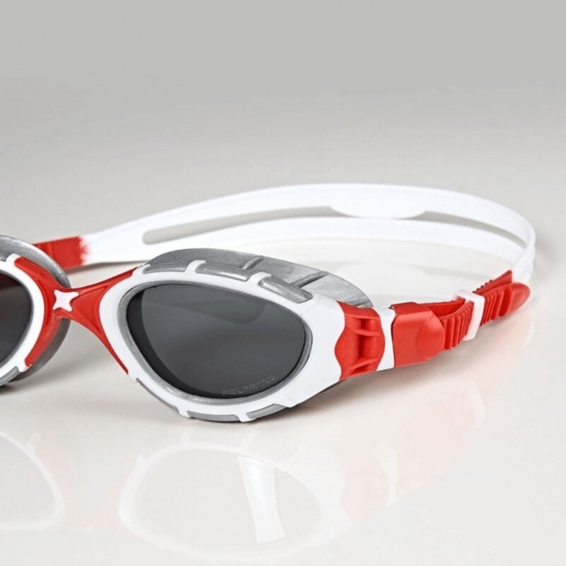 Gafas de Natación Zoggs Predator Flex 2.0 Polarizadas Blanco Rojo