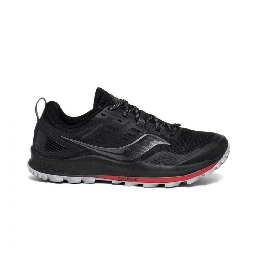 Saucony Peregrine 10 ST Shoes Black Red SS20 Man