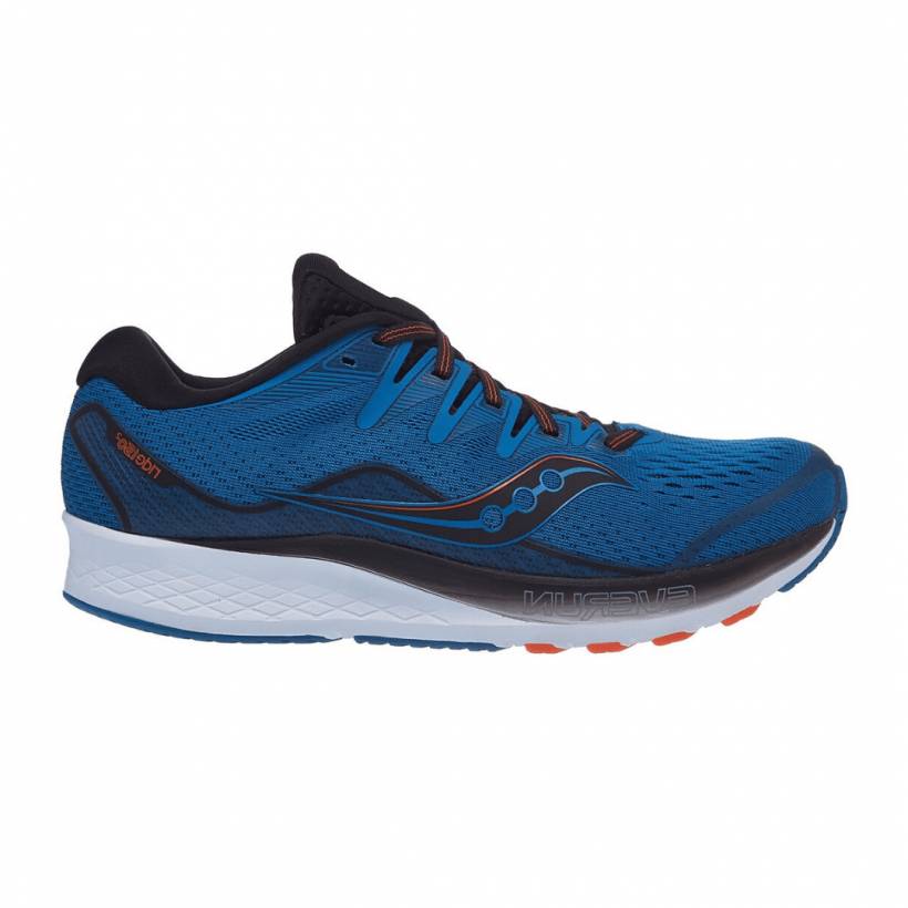 Chaussures Running Saucony Ride ISO 2 Noir Bleu SS20 Homme