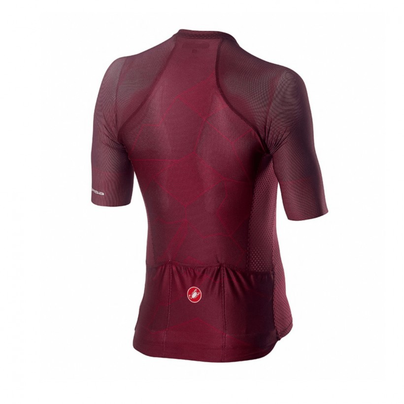 Maglia Uomo Castelli Climbers 3.0 Rosso Corsa Garnet Manica Corta