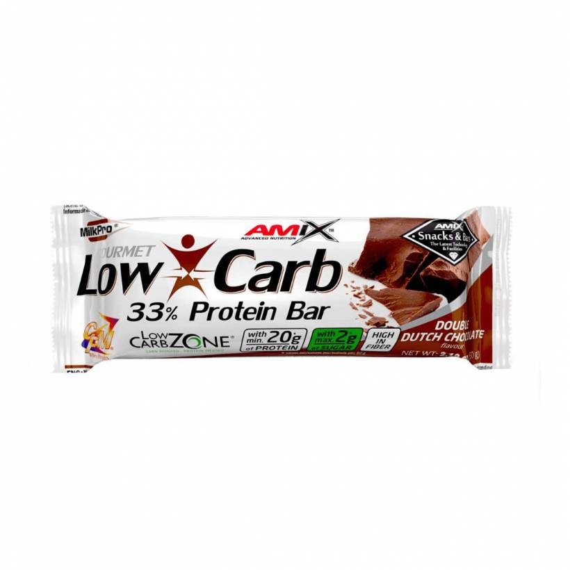 Amix Barretta Proteica A Basso Contenuto Di Carboidrati 33% Doppio Cioccolato 60g