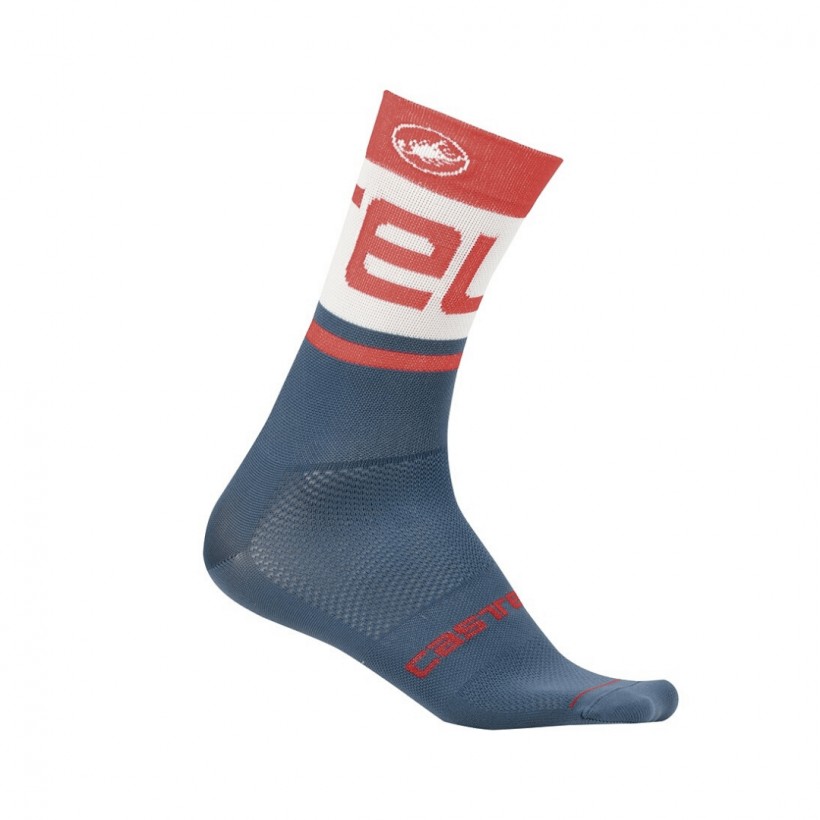 Castelli Free Kit 13 Socks Blue Red Unisex
