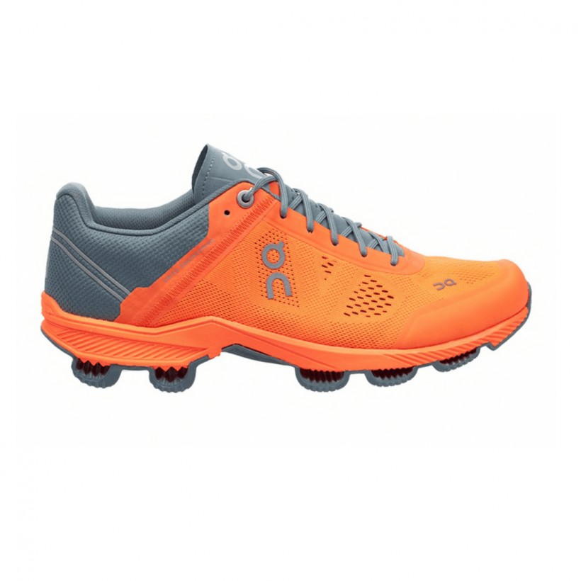 Zapatillas On Cloudsurfer Naranja Gris Mujer