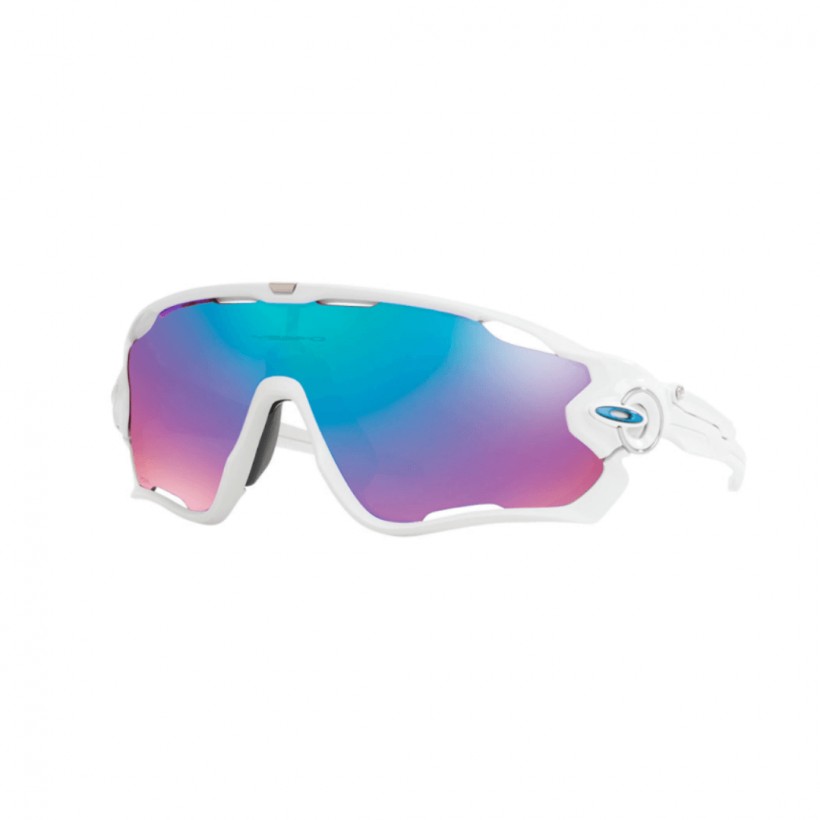 Oaley Jawbreaker Polished White Prizm Sapphire Glasses