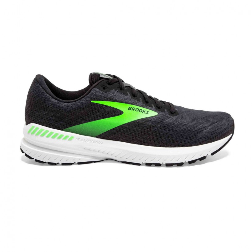 Brooks Ravenna 11 Black Lime Green PV20 Men's Shoe