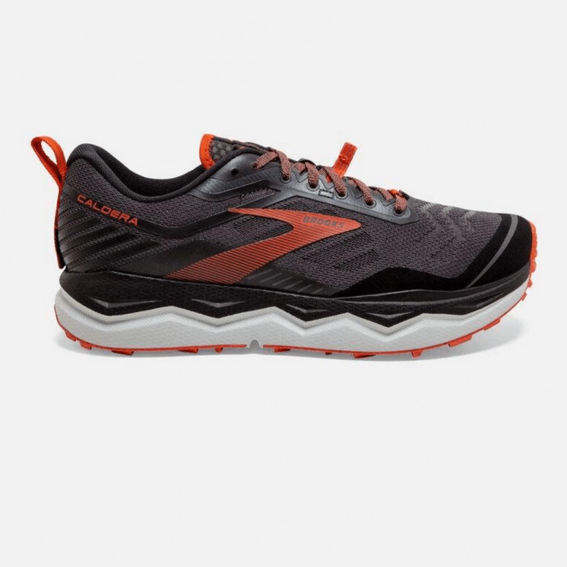 Brooks Caldera 4 Black Gray Orange PV20 Men's Shoes