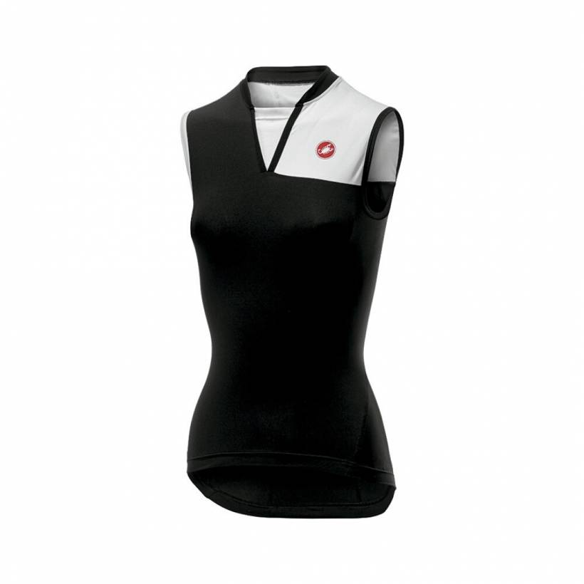 Maglia Smanicata Castelli Protagonista 2 Nero Bianca Donna