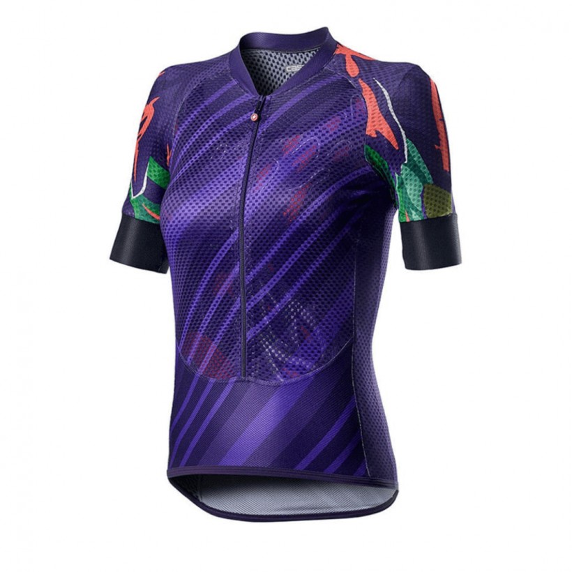 Castelli Climbers Rosso Corsa Short Sleeve Lilac Woman Jersey