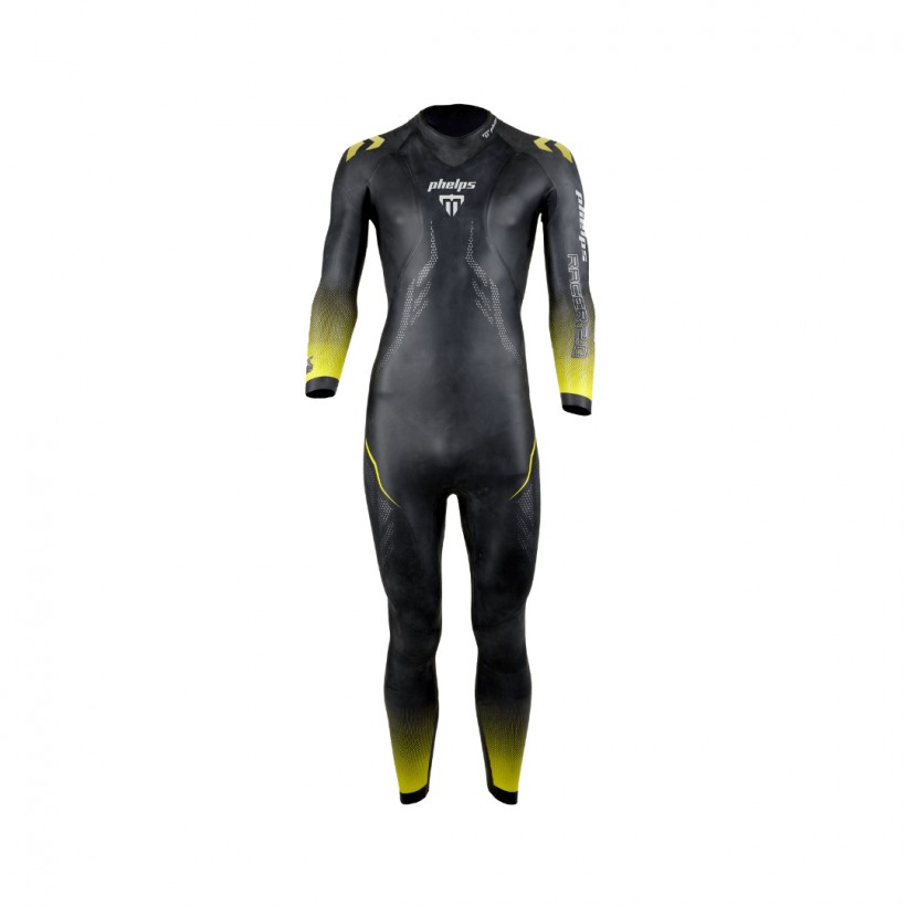 Fato de mergulho preto amarelo Michael Phelps Racer 2.0