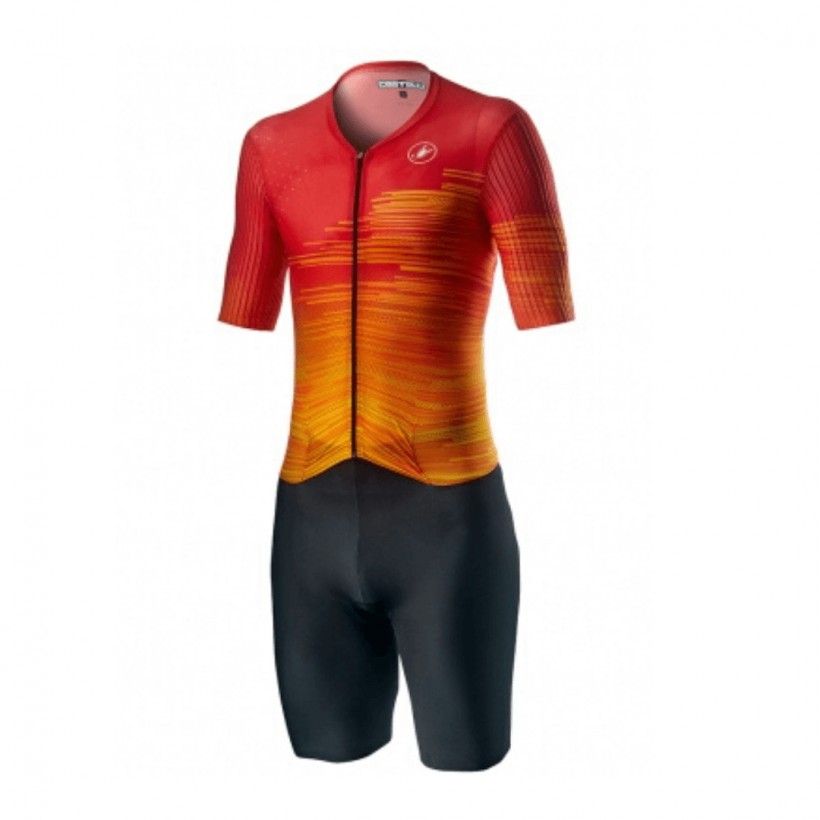 Castelli Integral PR Rj Fiery Trisuit Czerwony Pomarańczowy Męski