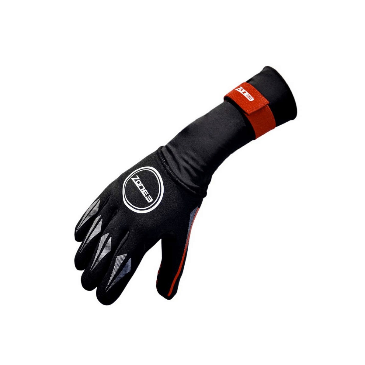 Gants de Natation Zone3 Noir Rouge, Taille M