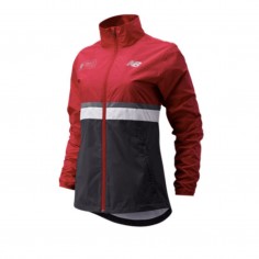 Jaqueta New Balance Maratona de Londres Vermelho Preto Mulher