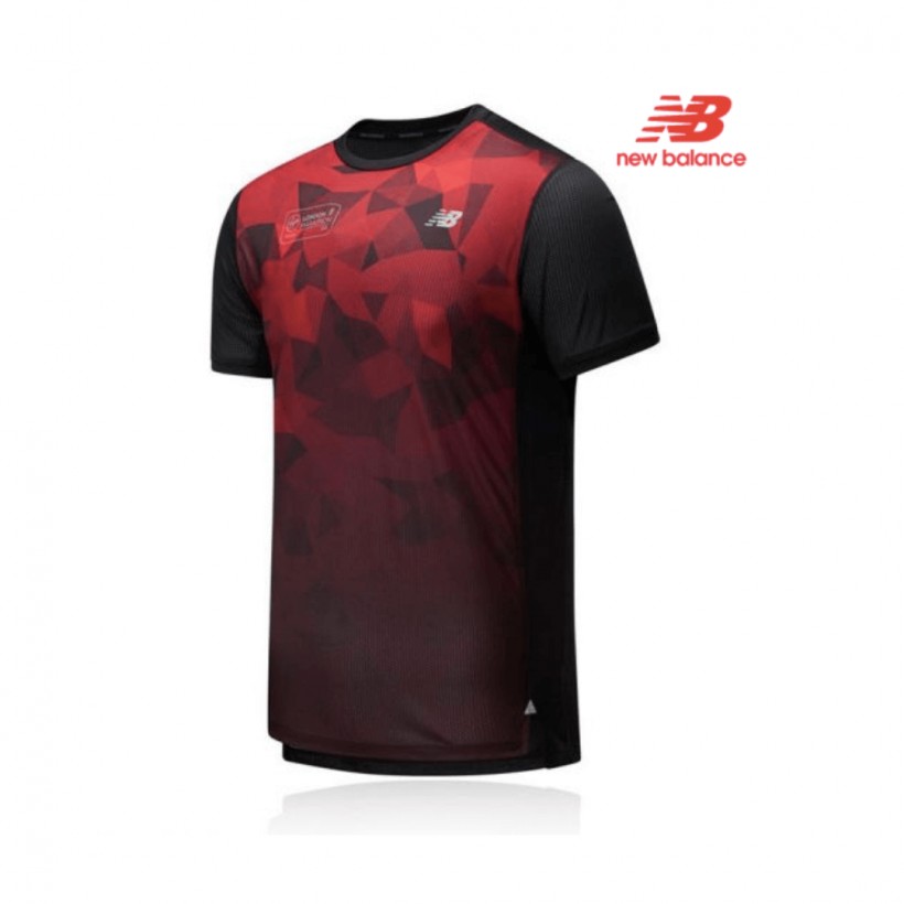 New Balance PR IMPACT RUN SS London Marathon Red Black SS20 Men's Shirt