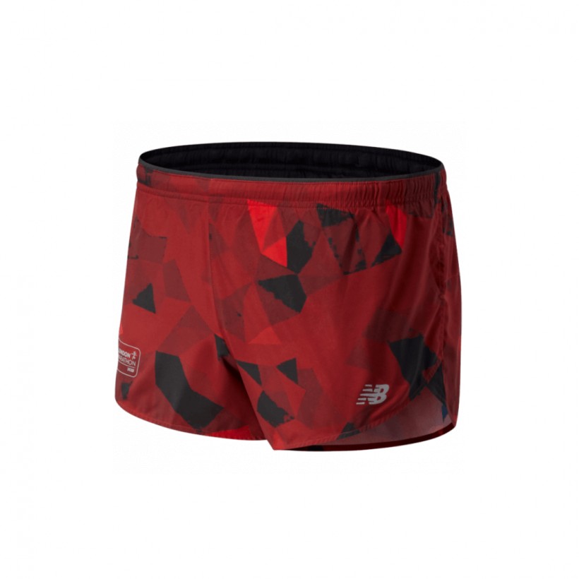 Kurze New Balance London Marathon Rot Schwarz SS20 Mann