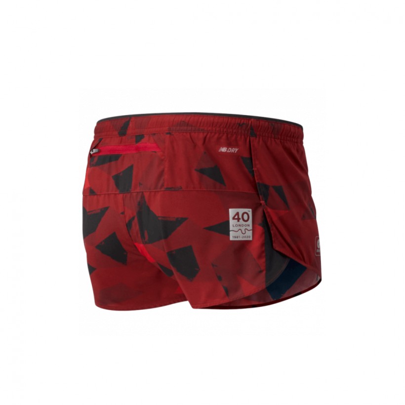 Kurze New Balance London Marathon Rot Schwarz SS20 Mann