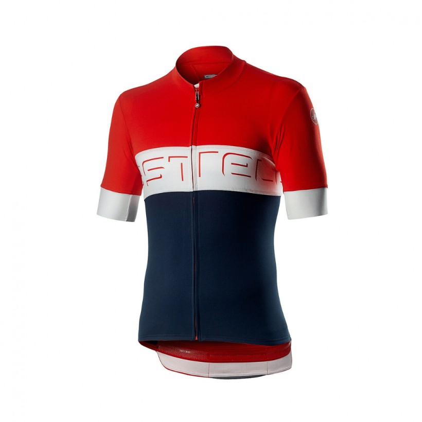 Castelli Prologo VI Short Sleeve Jersey Red Blue White Man