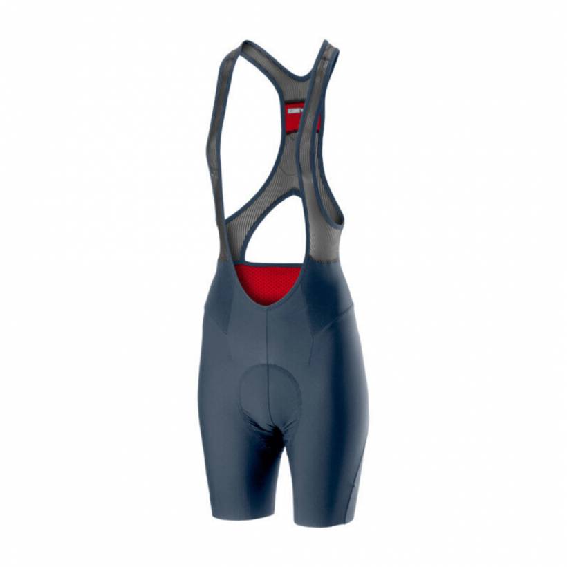 Pantaloncini con bretelle da donna Castelli Premio 2 Steel Blue
