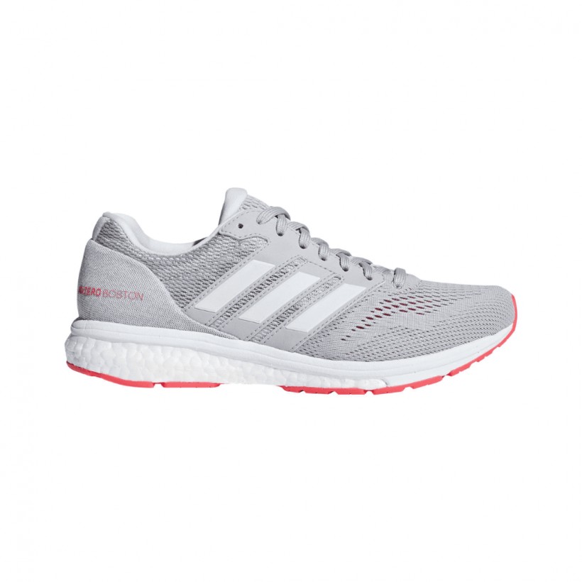 Zapatillas Adidas Adizero Boston 7 Gris Blanco Rojo PV19