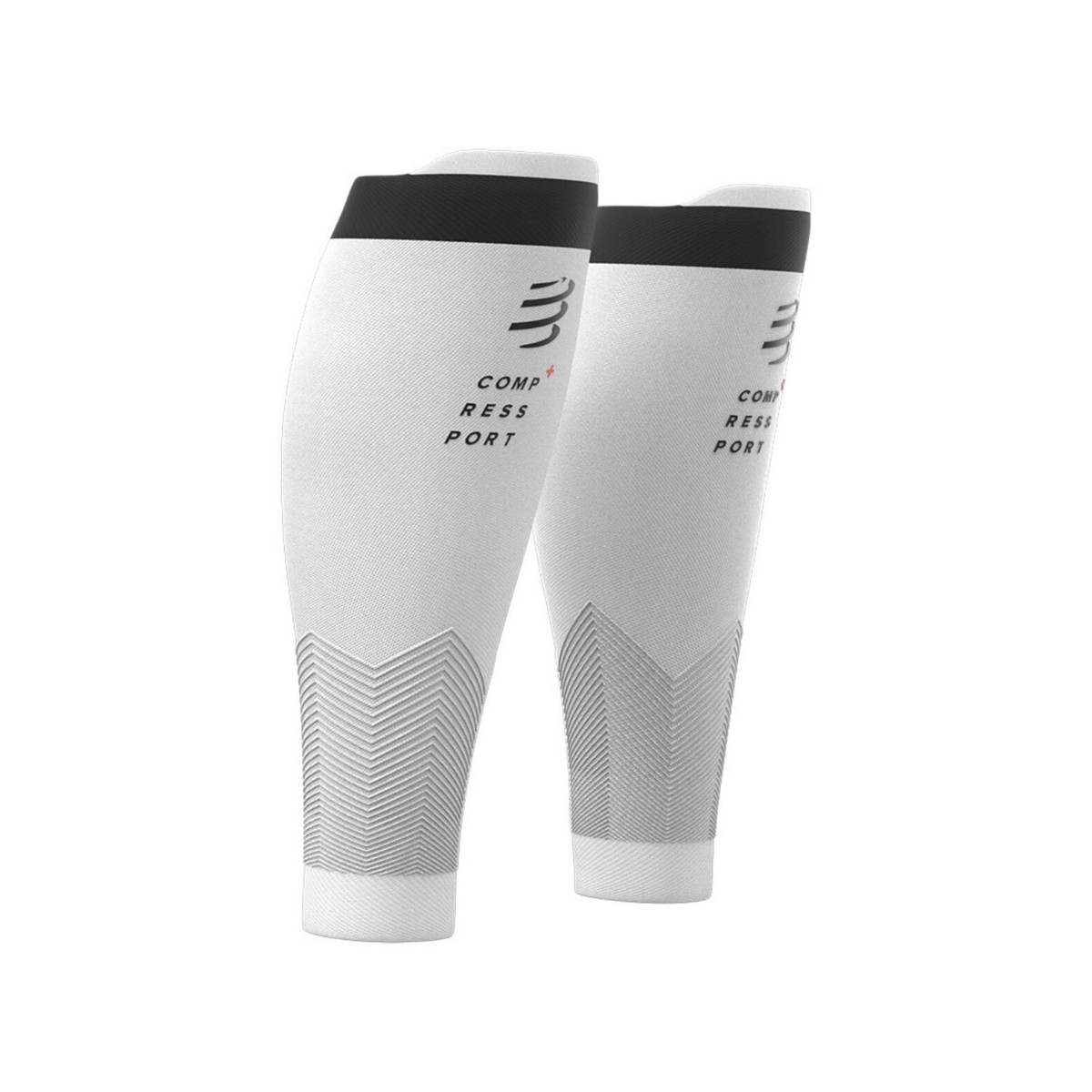 Calze a compressione Compressport R2V2 bianche, Taglia Taglia 3