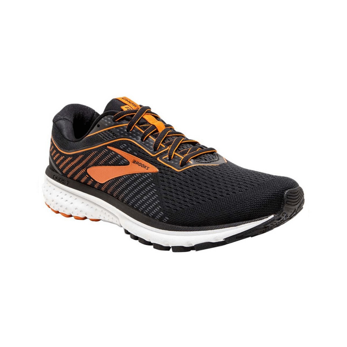 Brooks Ghost 12 Men's Running Shoes Black Orange SS20