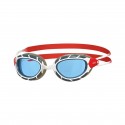 Óculos de natação Zoggs Predator branco vermelho preto