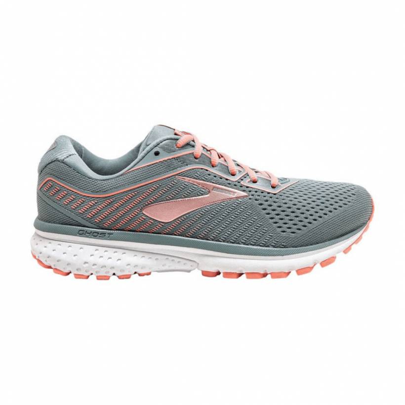 Brooks Ghost 12 Gris Rose SS20 Femme Chaussures