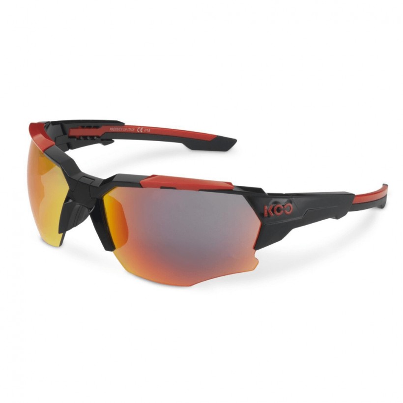 KOO Orion Sunglasses Black Red Mirror Lens