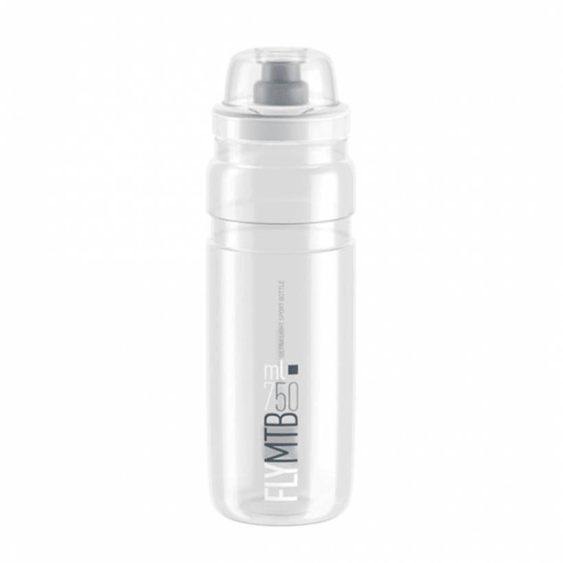 Elite Fly MTB Transparentna butelka Logo szara 750 ml