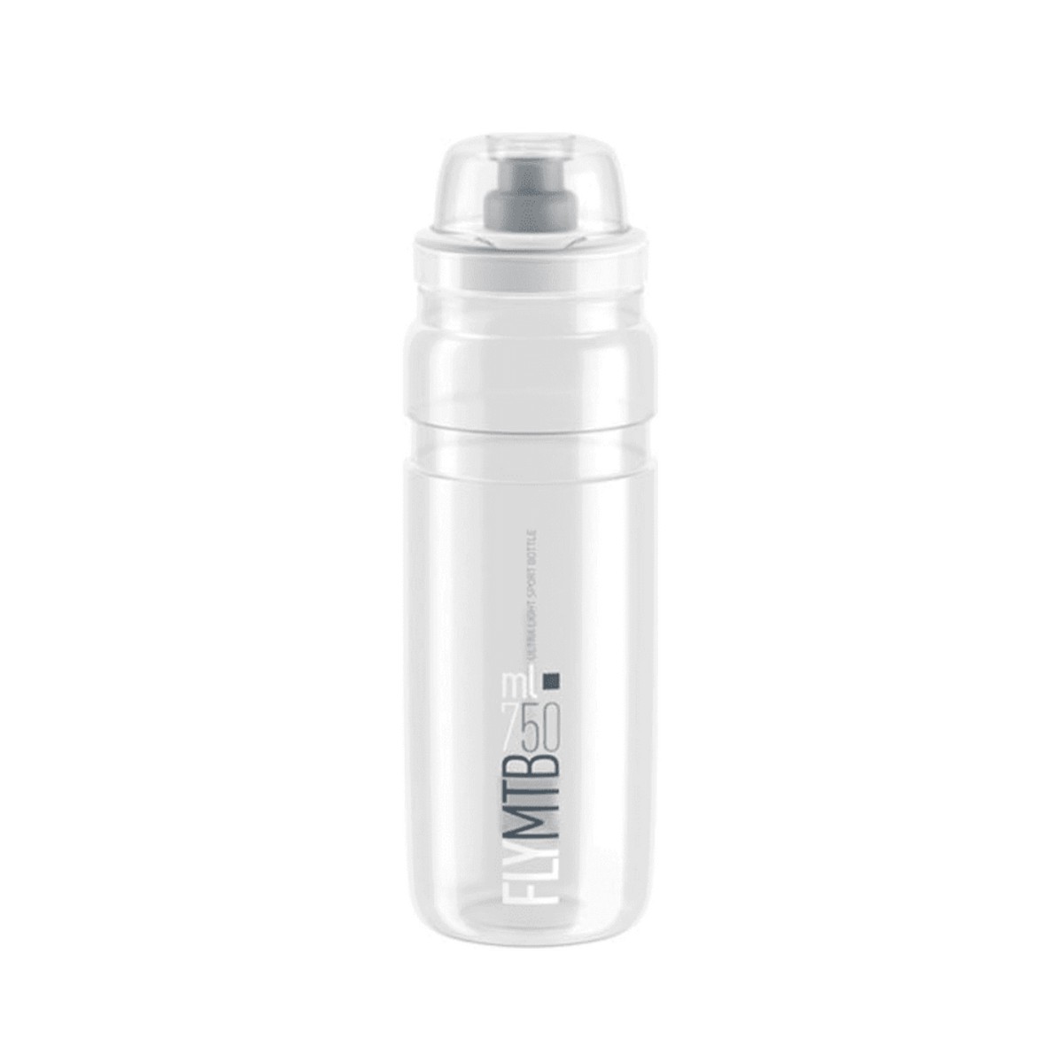 Elite Fly MTB transparente Flasche Logo Grau 750 ML