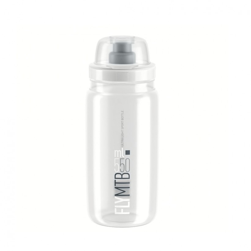 Elite Fly MTB Transparent Bottle Gray Logo 550 ML