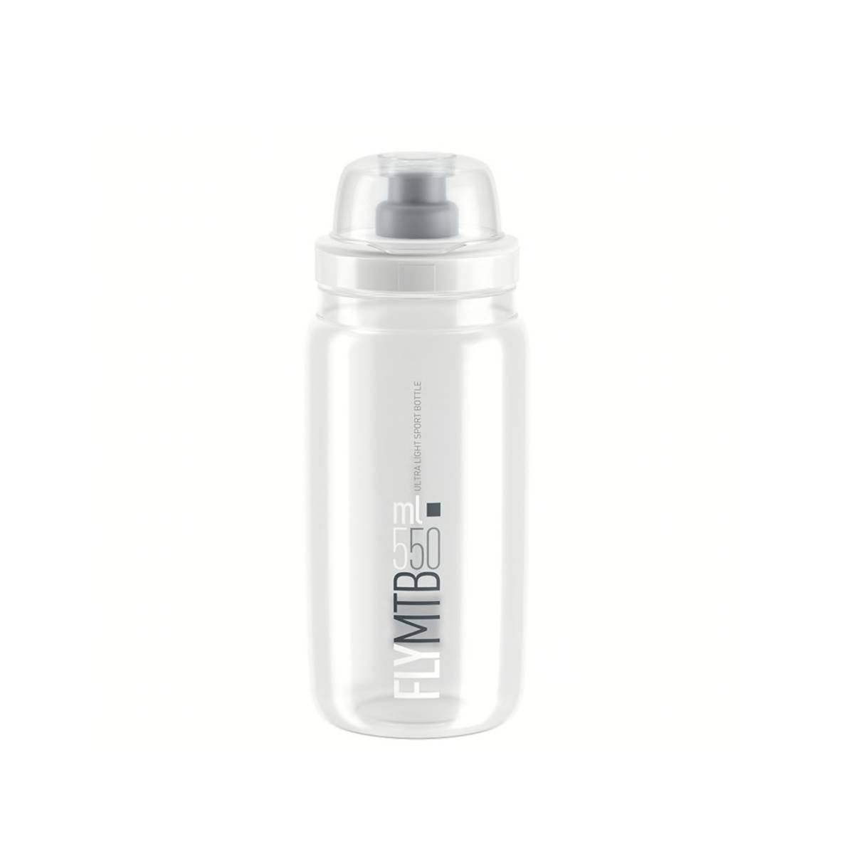 Borraccia Elite Fly MTB Trasparente Grigio Logo 550 ML