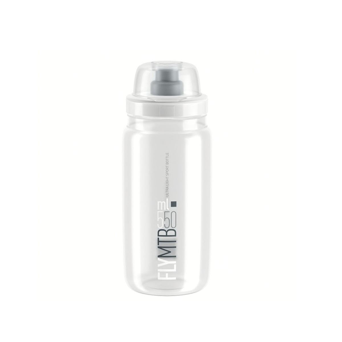 Elite Fly MTB Transparent Bottle Gray Logo 550 ML