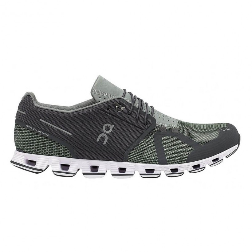 ON Cloud Green Gray Sneakers