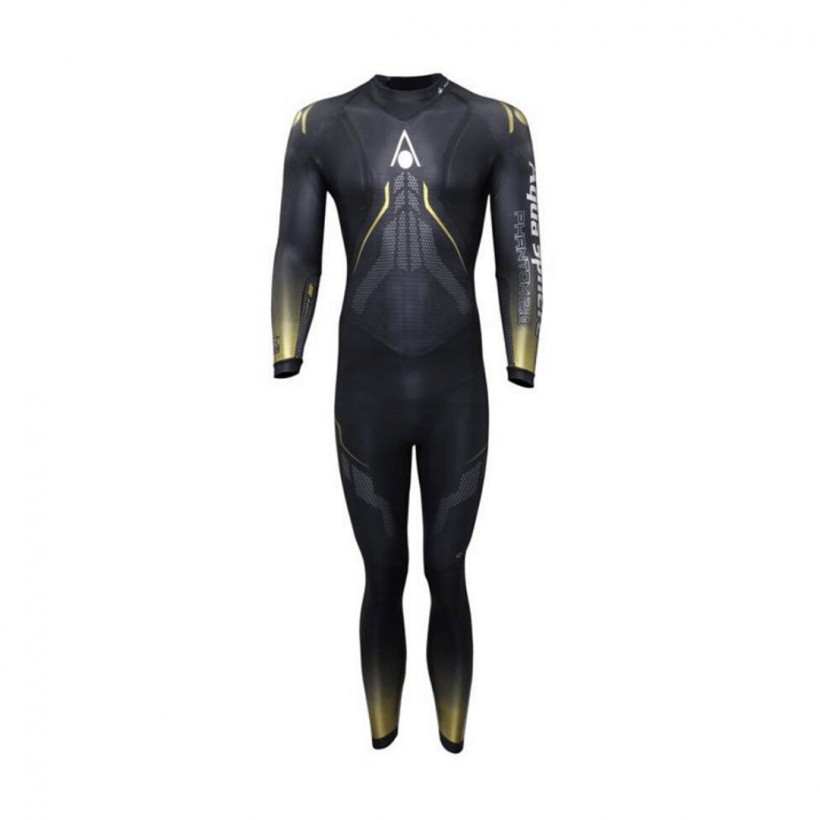 Traje de Neopreno Phantom 2.0 Aqua Sphere Negro Amarillo Hombre